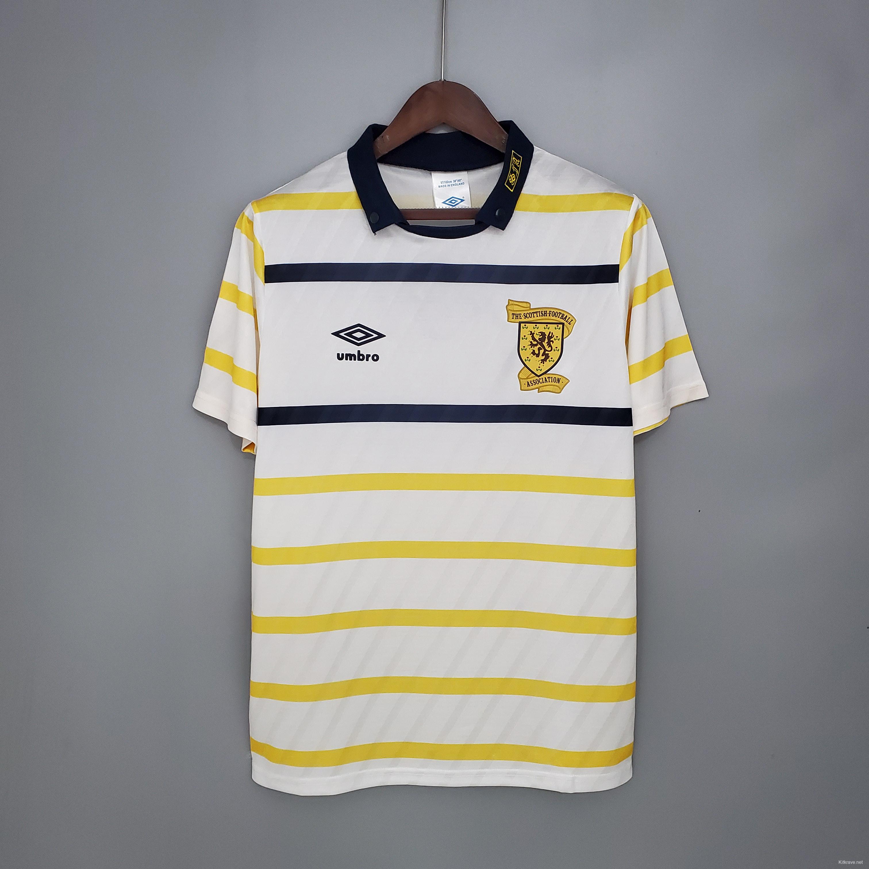 Retro Scotland 88/91 away Soccer Jersey