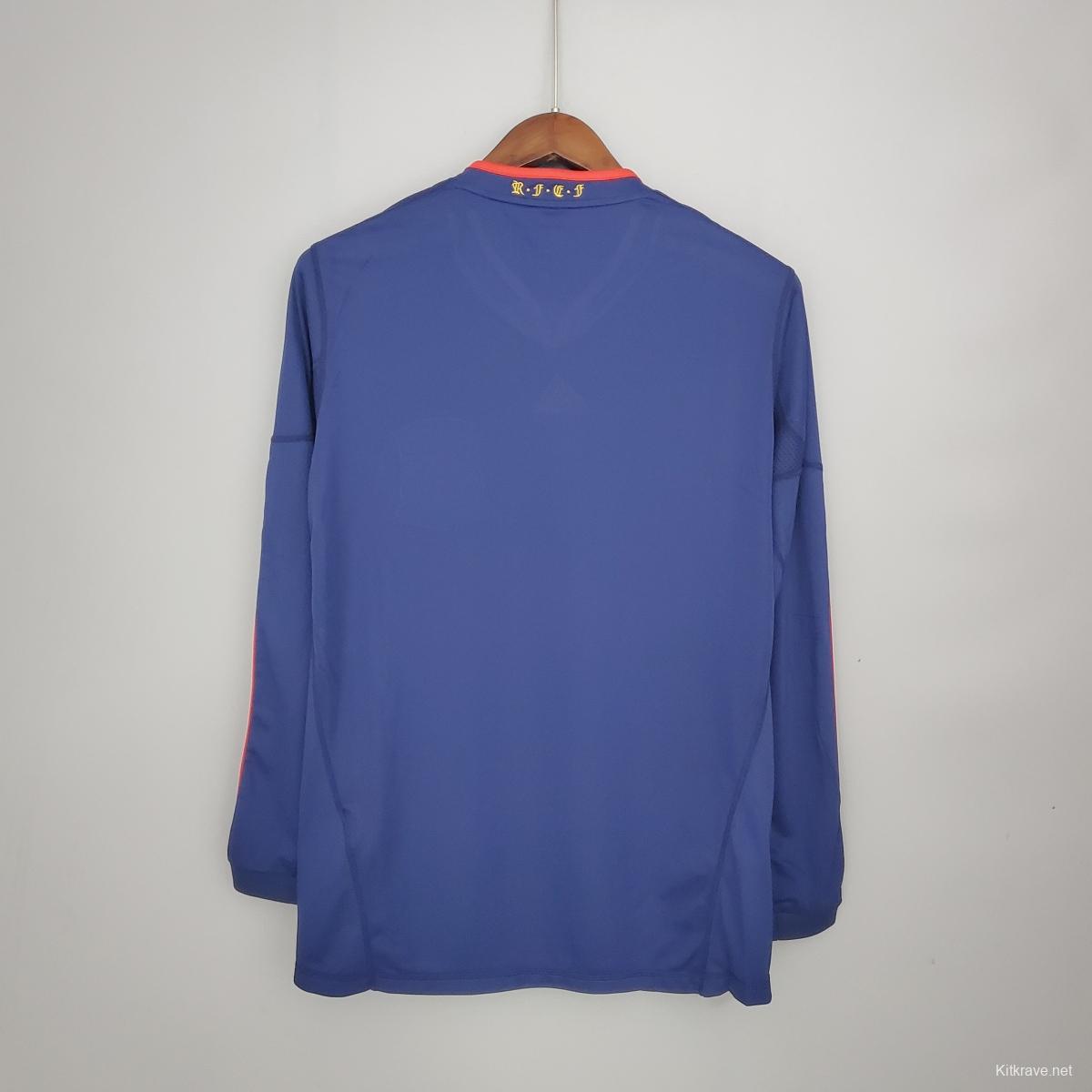 Retro long sleeve Spain 2010 away Soccer Jersey