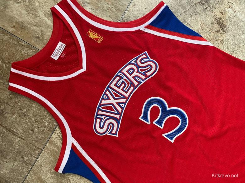 Men's Allen Iverson Red Retro Classic Team Jersey