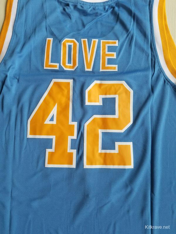 Love 42 UCLA College Light Blue Basketball Jersey