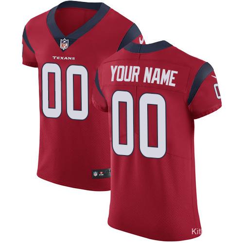 Mens Red Customized Alternate Elite Team Jersey