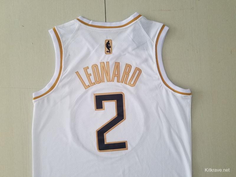 Kawhi Leonard 2 White Golden Edition Jersey