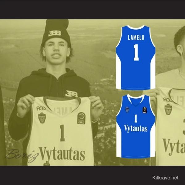 Lamelo Ball 1 Lithuania Vytautas Blue Basketball Jersey