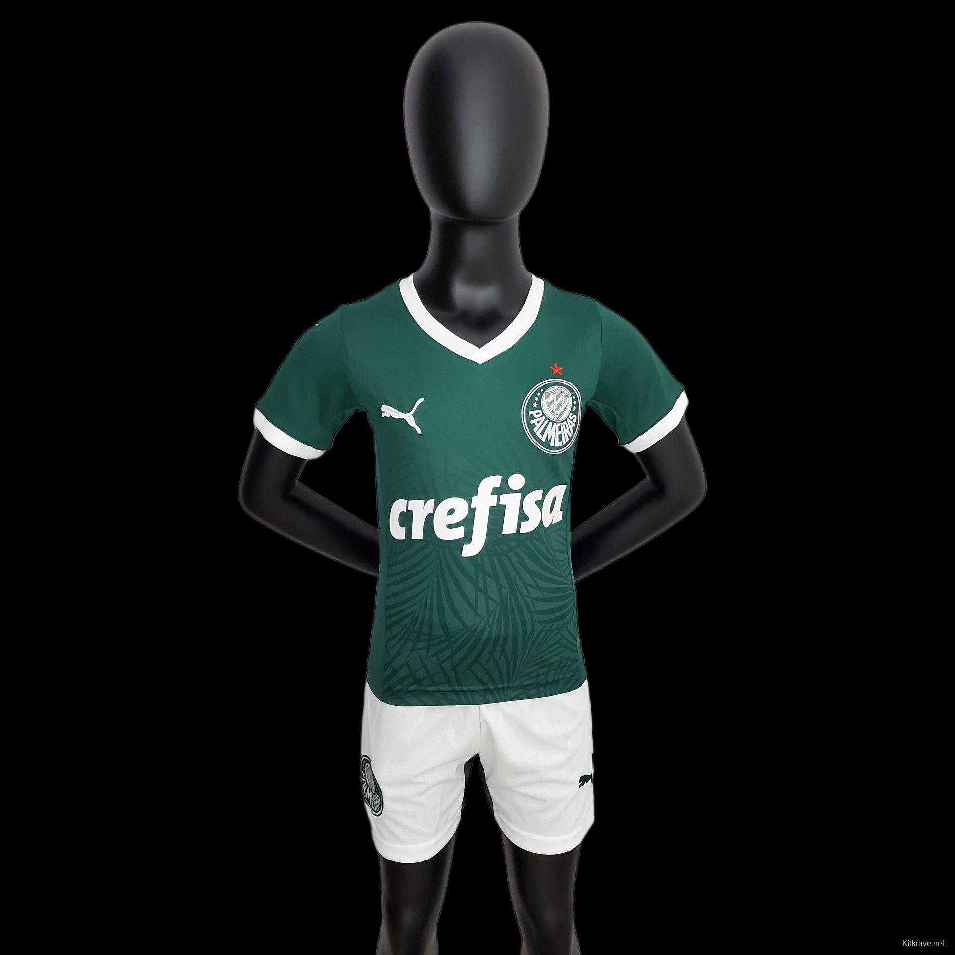 22/23 Palmeiras Home Kids Size 16-28 Soccer Jersey