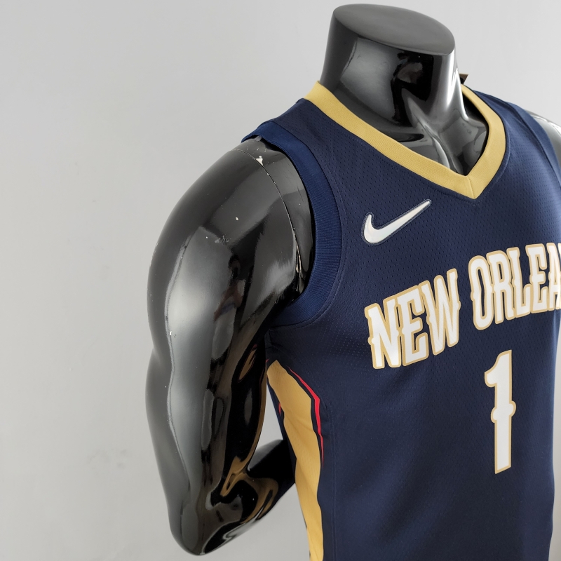 75th Anniversary New Orleans Pelicans Williams #1 Navy Blue NBA Jersey