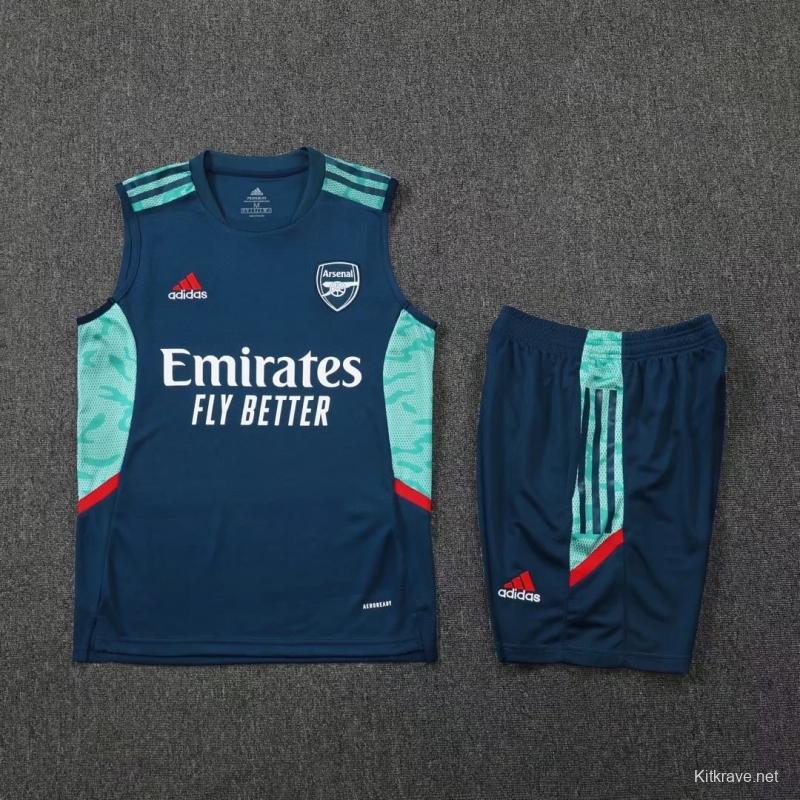 22/23 Arsenal Pre-match Training Jersey Royal Blue Vest