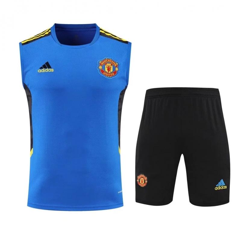 22/23 Manchester United Pre-Training Jersey Blue Vest