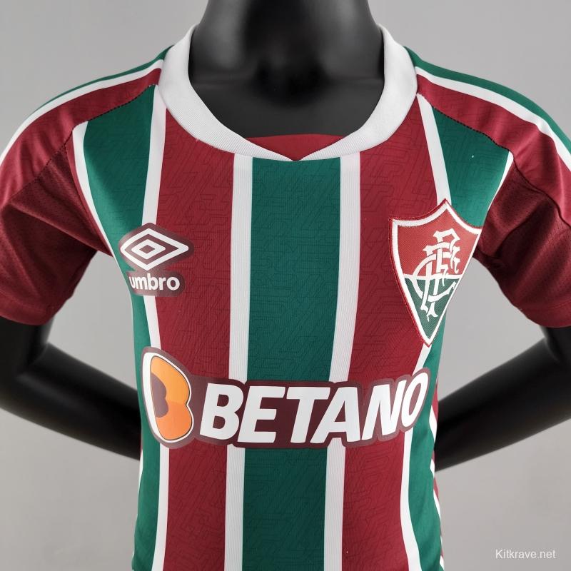 22/23 Kids Kit Fluminense Home Size16-28 Soccer Jersey