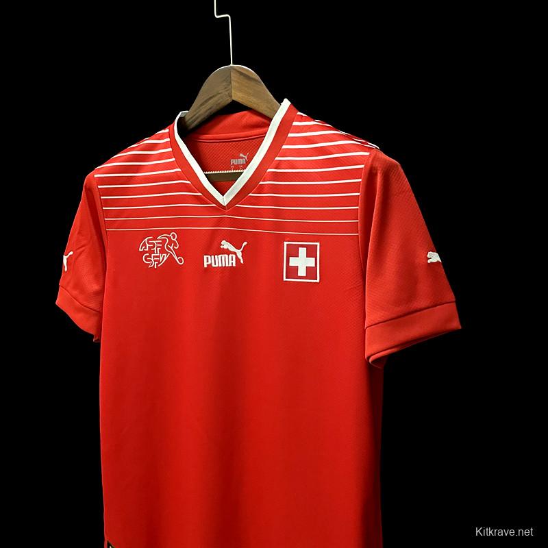 2022 Switzerland Home Soccer Jersey