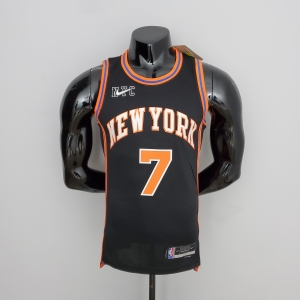 2022 Season Anthony#7 Knicks Urban Edition Black NBA Jersey