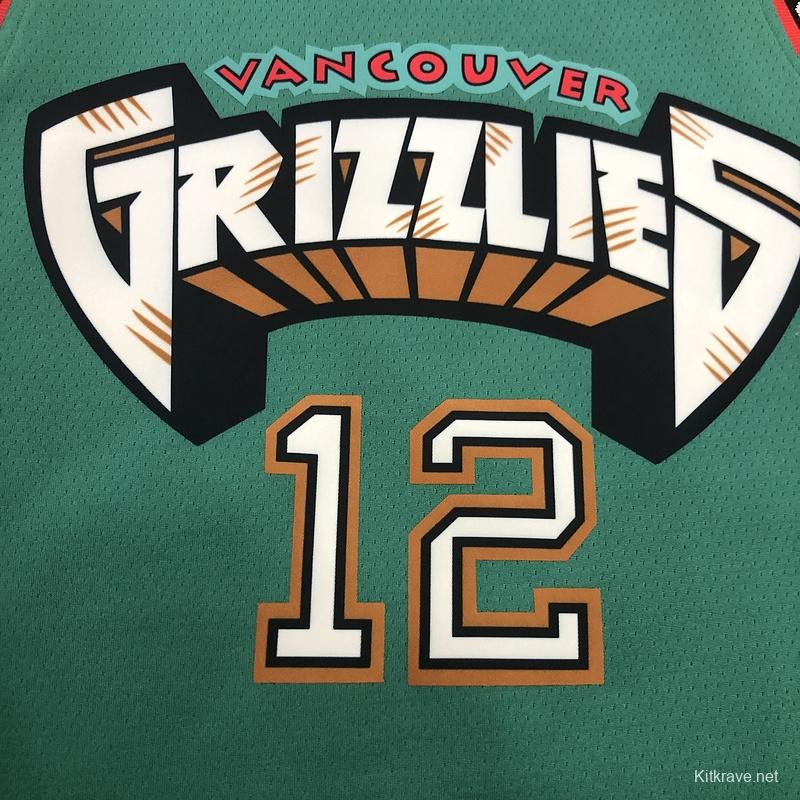 NBA Heat Pressed Men's Green Memphis Grizzlies #12 Ja Morant Basketball Jersey