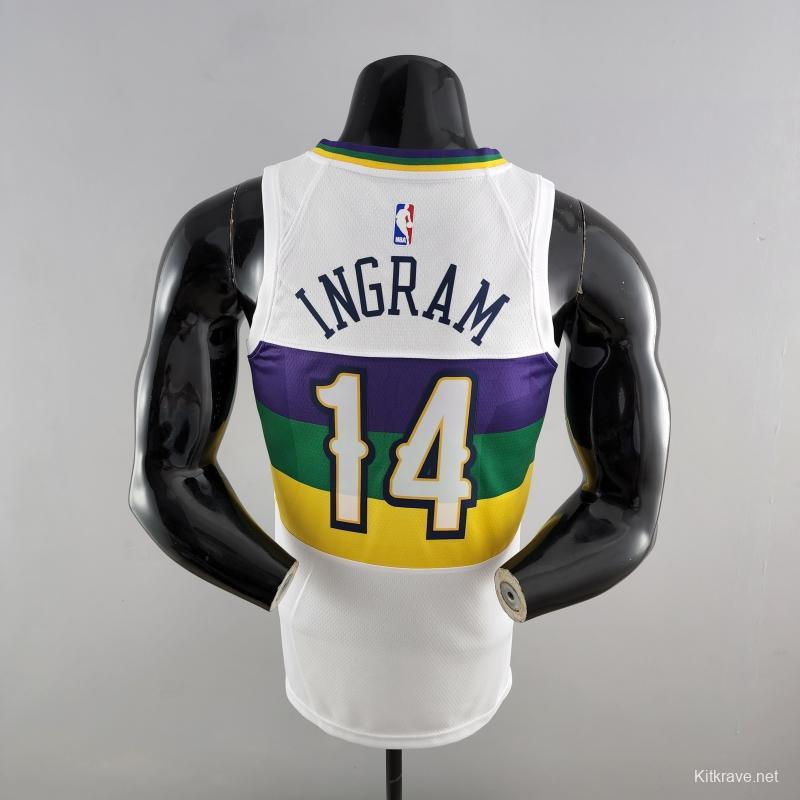 2018 New Orleans Pelicans INGRAM #14 Urban Edition White NBA Jersey