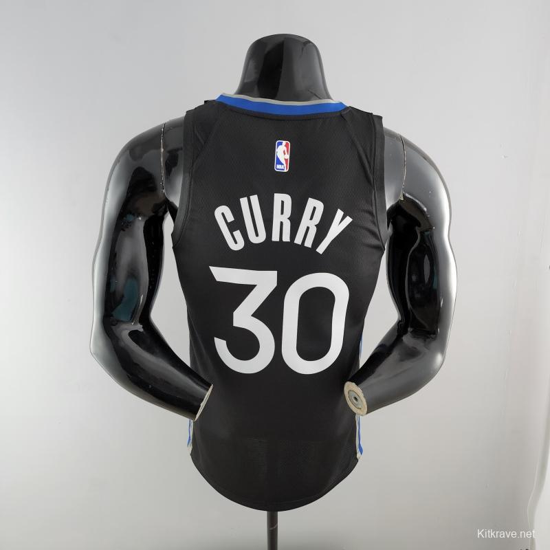 2020 Curry#30 Warriors City Edition Black And Grey NBA Jersey