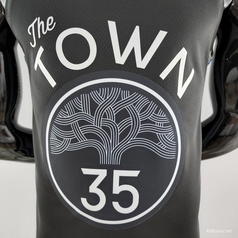 2020 DURANT #35 Warriors City Edition Black &amp; Grey NBA Jersey