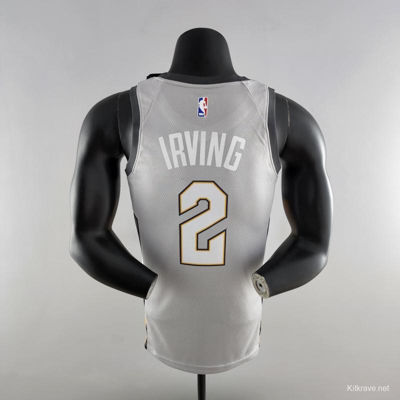 2018 Irving #2 Cleveland Cavaliers Grey NBA Jersey