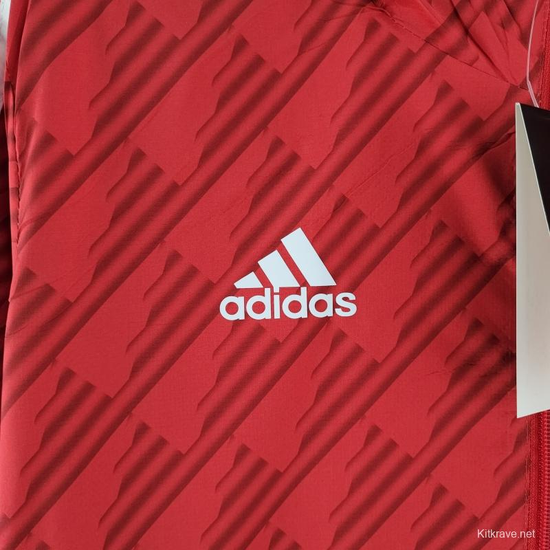 2022 Flamengo Windbreaker Red White Edge