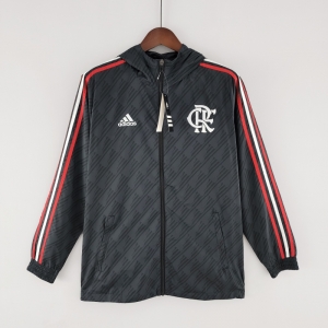 2022 Flamengo Windbreaker Black Red &amp; White Edge