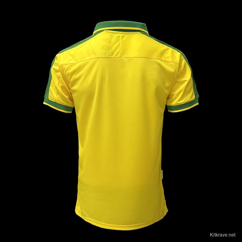 Retro 1997 Brazil Home Soccer Jersey