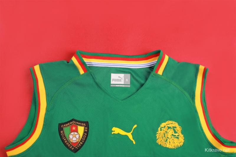 Retro 2002 Cameroon Home Soccer Jersey