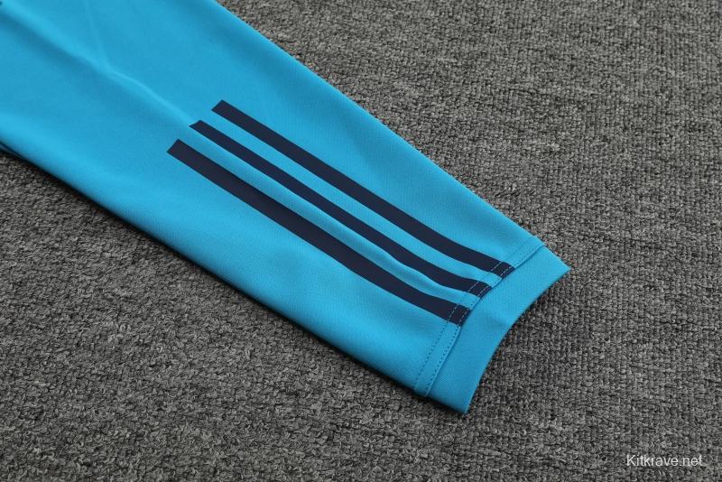 2022 Argentina Blue Half Zipper Tracksuit