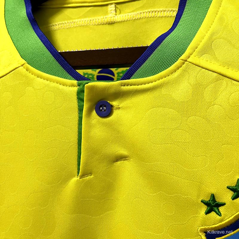 Long sleeve 2022 Brazil Home Jersey