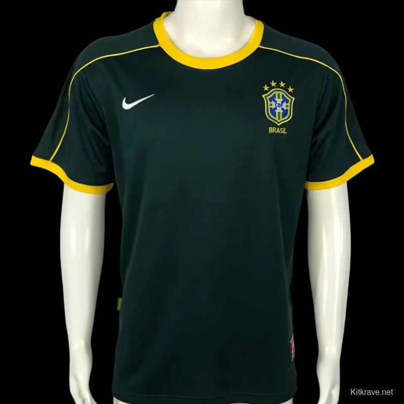 Retro 1998 Brazil Green Goalkeeper Jersey