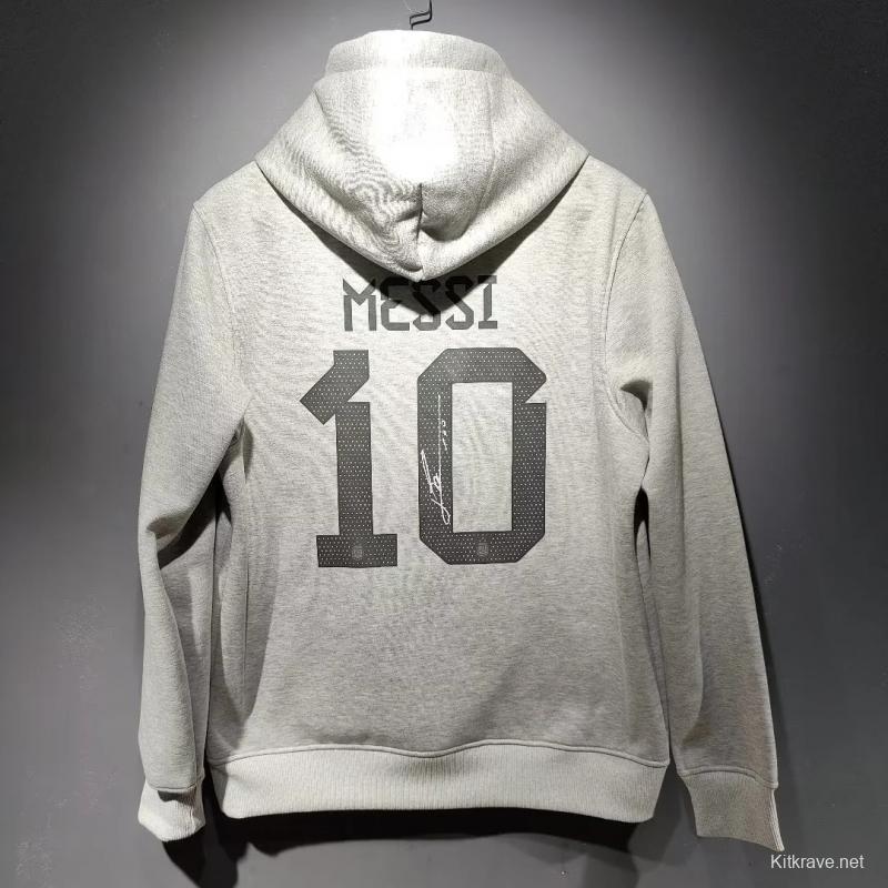 3 Stars Argentina Messi Grey Hoodie