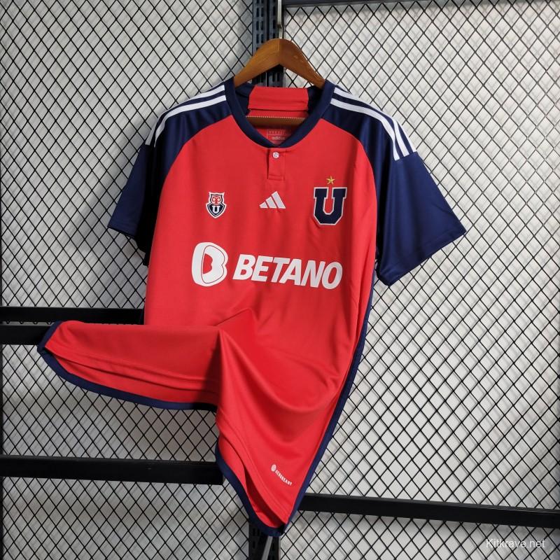 23/24 Club Universidad De Chile Away Red Jersey