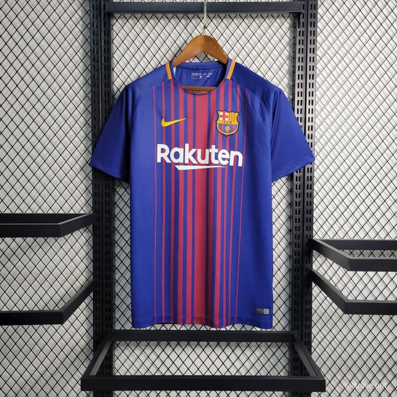 Retro 17-18 Barcelona Home Soccer Jersey