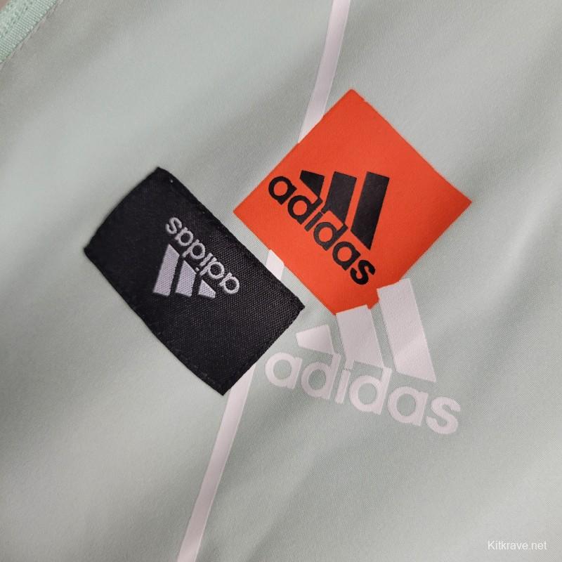 2023 Adidas Light Green Windbreaker