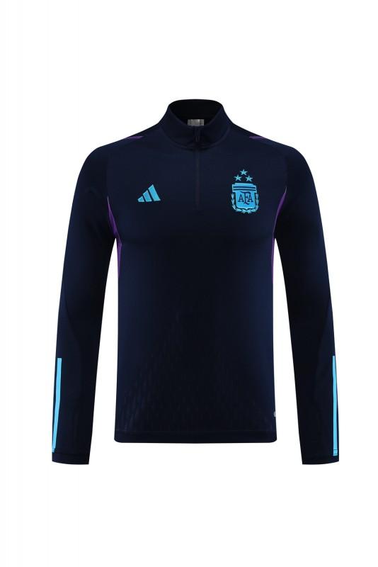 2023 Argentina Navy Half Zipper Jacket+Pants