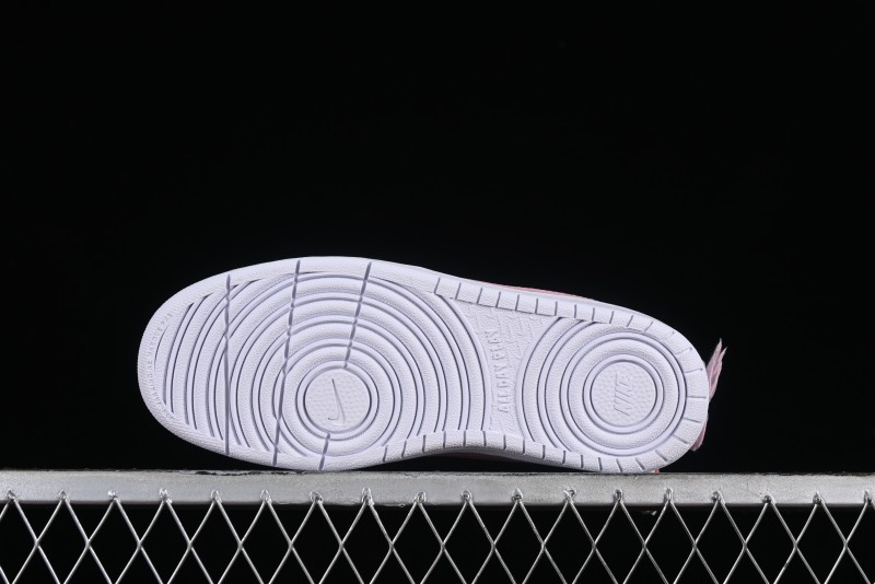 Nike Court Borough Low-Top Slip-Resistant Skate Shoes with Custom Rose Pink Hand-Painted Design - DQ5979-100