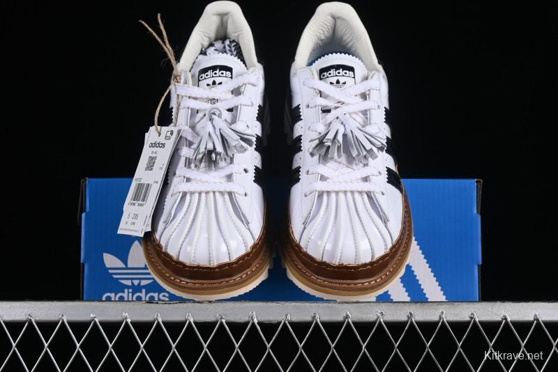Adidas Clot x Superstar White Black Shell Toe Casual Sneakers - IH3132