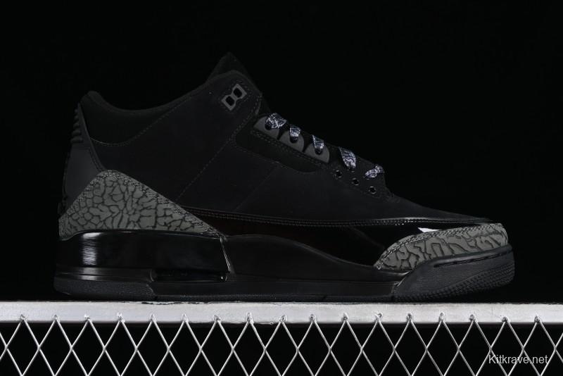 Nike Air Jordan 3 Retro Sneakers in Black with Elephant Print - CK9246-168