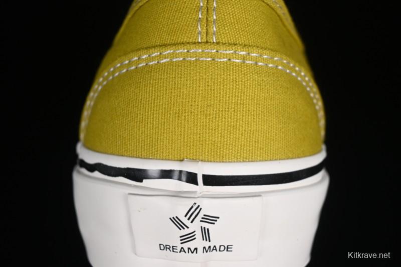 Kamiya Vulcanize Sneaker 23AW High-End Line Dissolved Yellow Canvas Shoes with Smiley Face Print Low-Top - M.C3