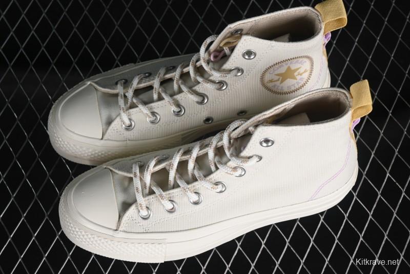 Converse Chuck All Star Lift Platform Utility White High Top Breathable Canvas Casual Shoes - A08767C