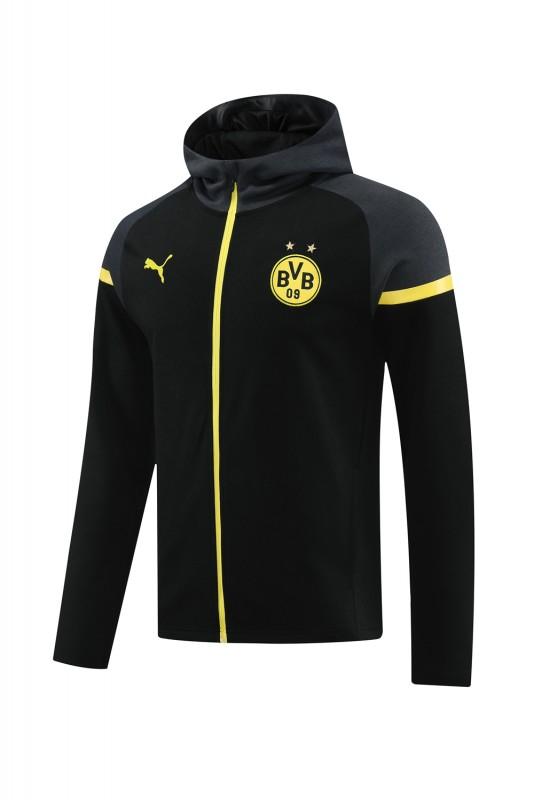 24/25 Borussia Dortmund Black Hoddie Full Zipper Jacket +Long Pants