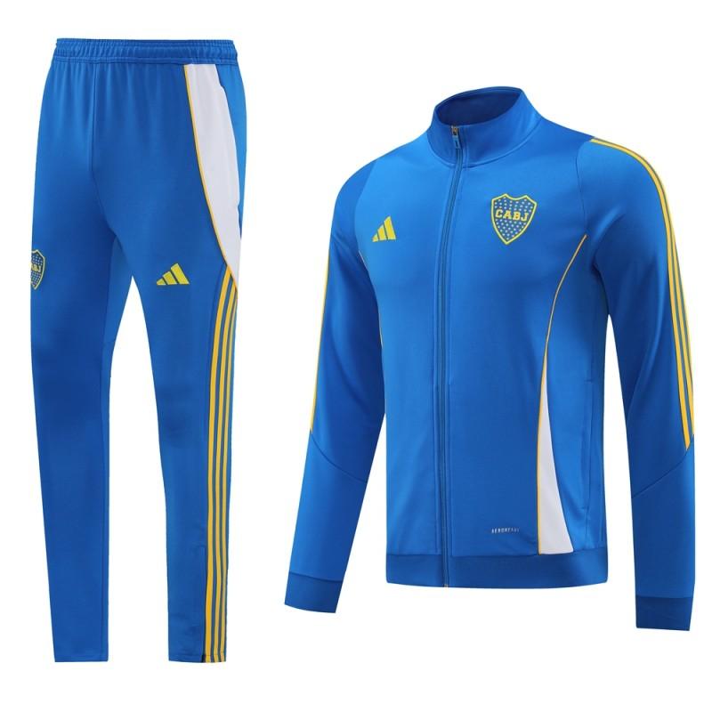 24/25 Boca Juniors Blue Hoodie Full Zipper Jacket +Long Pants