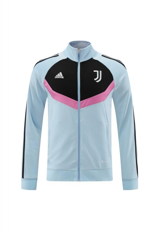 24/25 Juventus Light Blue/Black Full Zipper Jacket +Long Pants