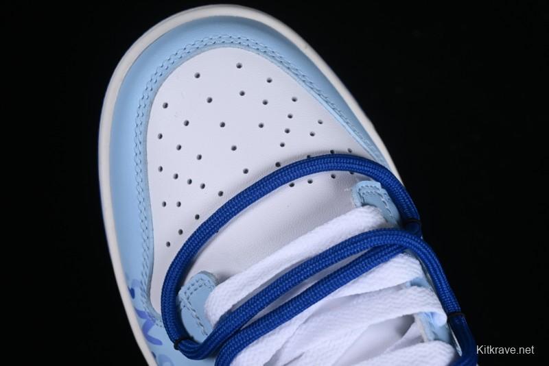Nike Dunk Low Winter is Here Minimalist White Blue SB Lace-Up Low-Top Casual Skate Shoes - DV0831-104