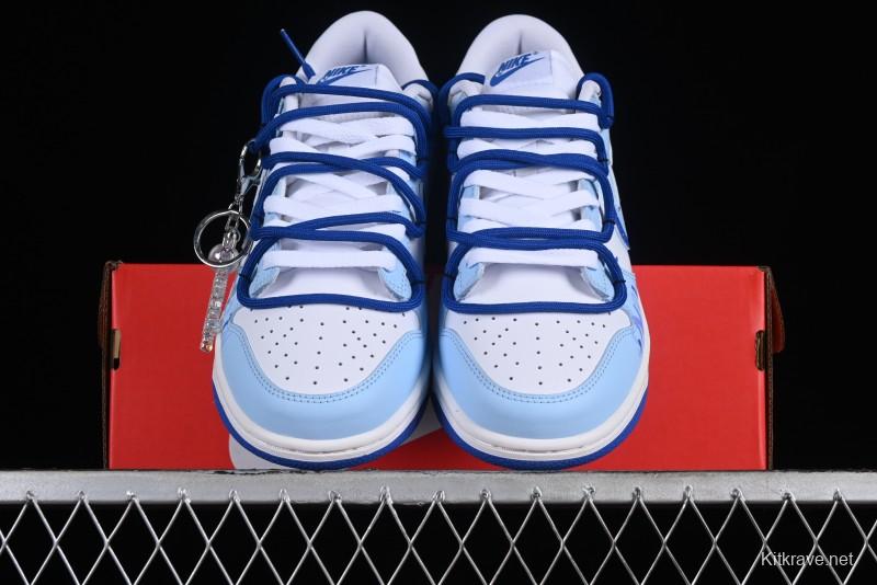 Nike Dunk Low Winter is Here Minimalist White Blue SB Lace-Up Low-Top Casual Skate Shoes - DV0831-104