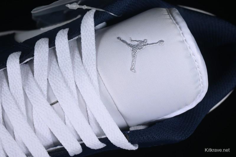 Nike Air Jordan 1 Low AJ1 White Blue Grey Low Top Lifestyle Basketball Shoes - 553558-141