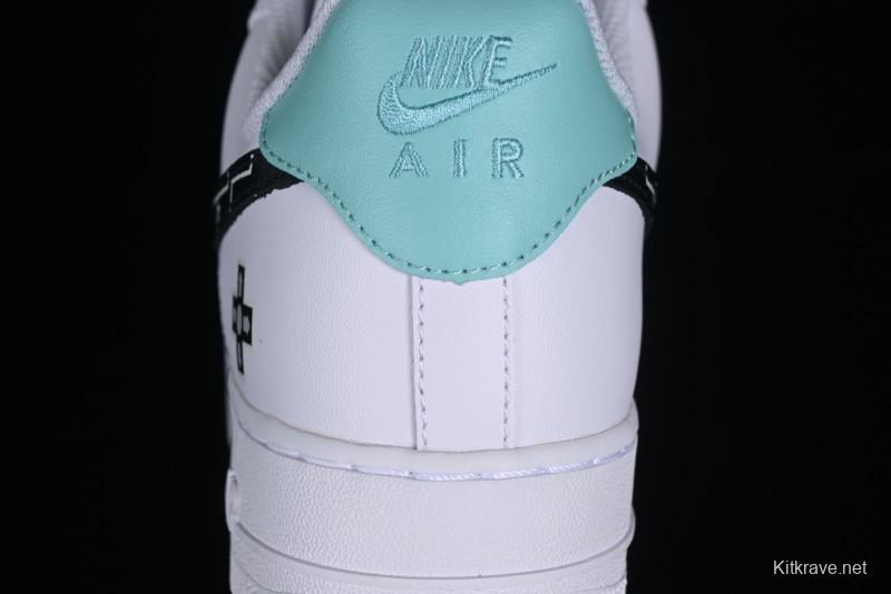 Nike Air Force 1 '07 Low PS5 Gaming Theme Ice Green Casual Sneakers - CW2288-114