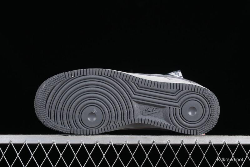 Nike Air Force 1 '07 Low The North Face CDG Collaboration - Light Grey Pigskin Low-Top Casual Sneakers - HD1968-016