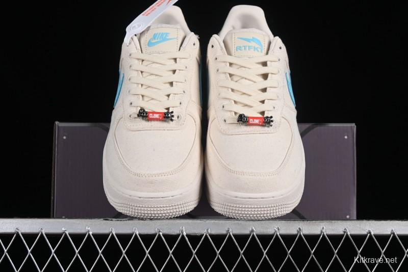 Nike RTFKT x Nike Air Force 1 Low Casual Sneakers with Full-Length Air Cushion - FQ3954-100