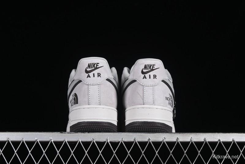 Nike Air Force 1'07 Low The North Face CDG Collaboration - Beige Grey Pigskin Low-Top Casual Sneakers - HD1968-015