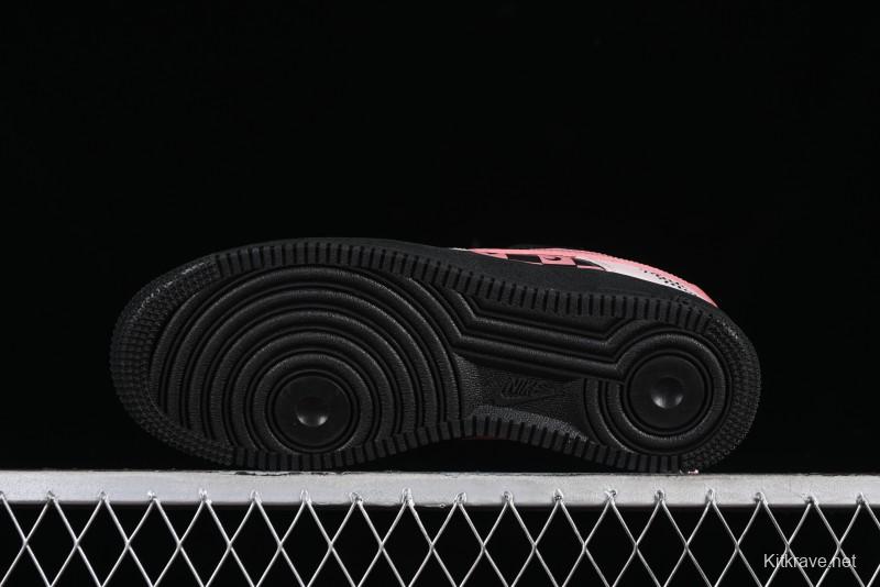 Nike Air Force 1 '07 Low Custom Anime Theme Black Sugar Heart Casual Sneakers with Lace-Up - ZH0316-012