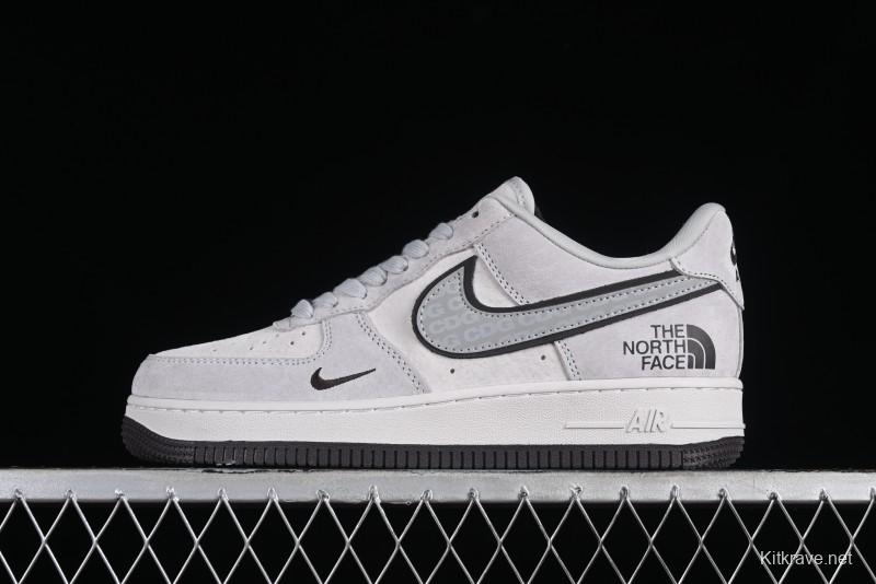 Nike Air Force 1'07 Low The North Face CDG Collaboration - Beige Grey Pigskin Low-Top Casual Sneakers - HD1968-015