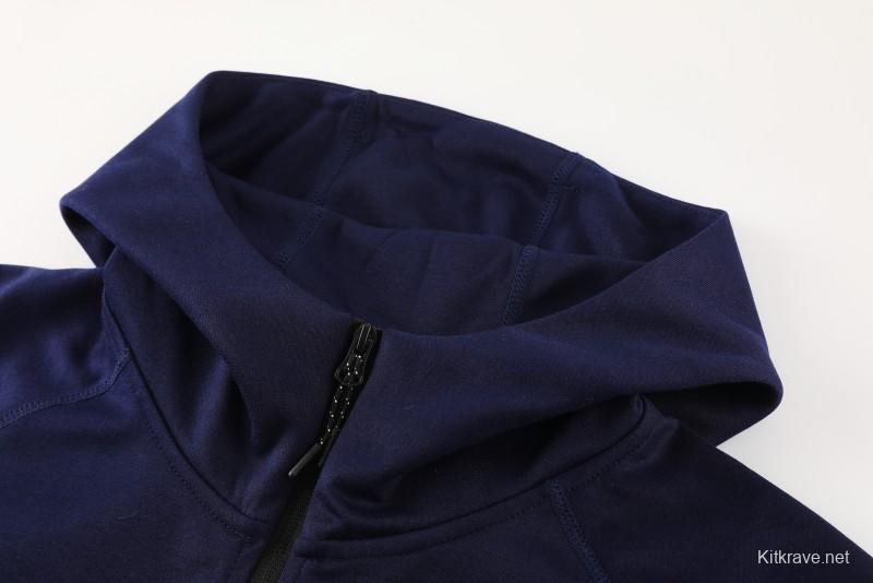 24/25 Nike Navy Hoodie Full Zipper Jacket +Long Pants