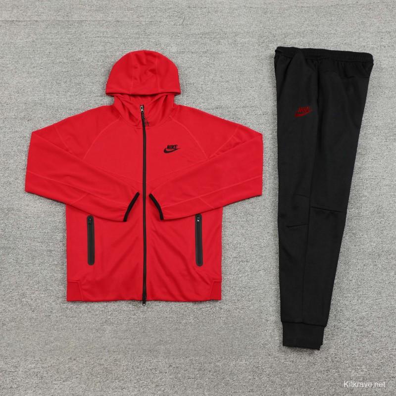 24/25 Nike Red Hoodie Full Zipper Jacket +Long Pants